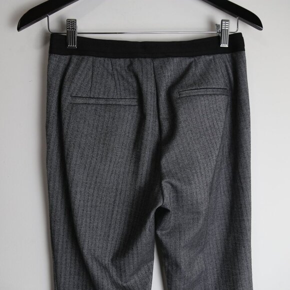 Zara Striped Tweed Pleated Front Dress Pants Straight Leg Size Small - Picture 5 of 7